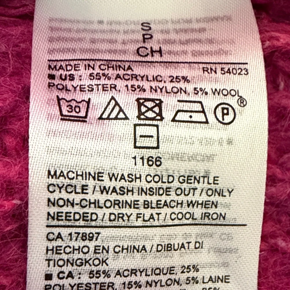 Old Navy Hot Pink Turtleneck Chunky Knit Sweater - Picture 6 of 7
